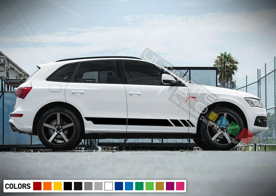 Sticker Decal Vinyl Side Sport Stripe Body Kit for Audi Q5 Roof Rack Door Mirror