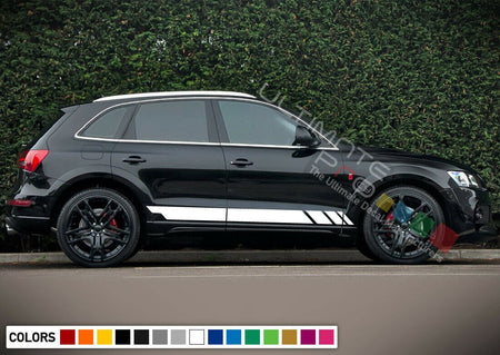 Sticker Decal Vinyl Side Sport Stripe Body Kit for Audi Q5 Roof Rack Door Mirror