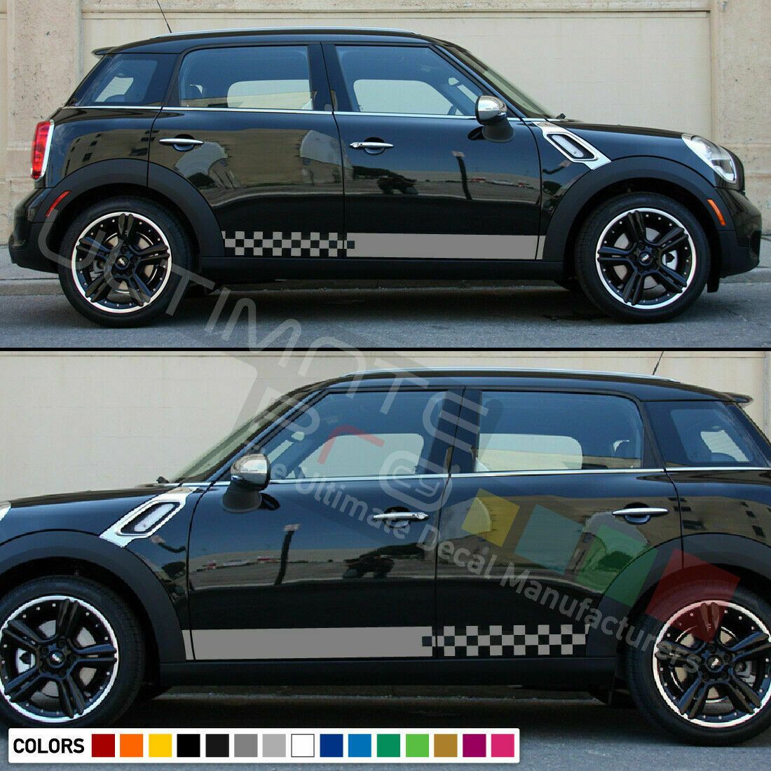 Mini Countryman R60 Sticker Sticker Decal Vinyl Side Stripe Kit for Mini Countryman R60 JCW Rally ...