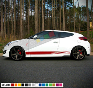 Sticker Decal Vinyl Side Stripes for Hyundai Veloster Fender Sport gt turbo vent