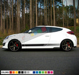 Sticker Decal Vinyl Side Stripes for Hyundai Veloster Fender Sport gt turbo vent