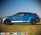 Sticker Decal Vinyl Side Stripes for Hyundai Veloster Racing fender body kit bar