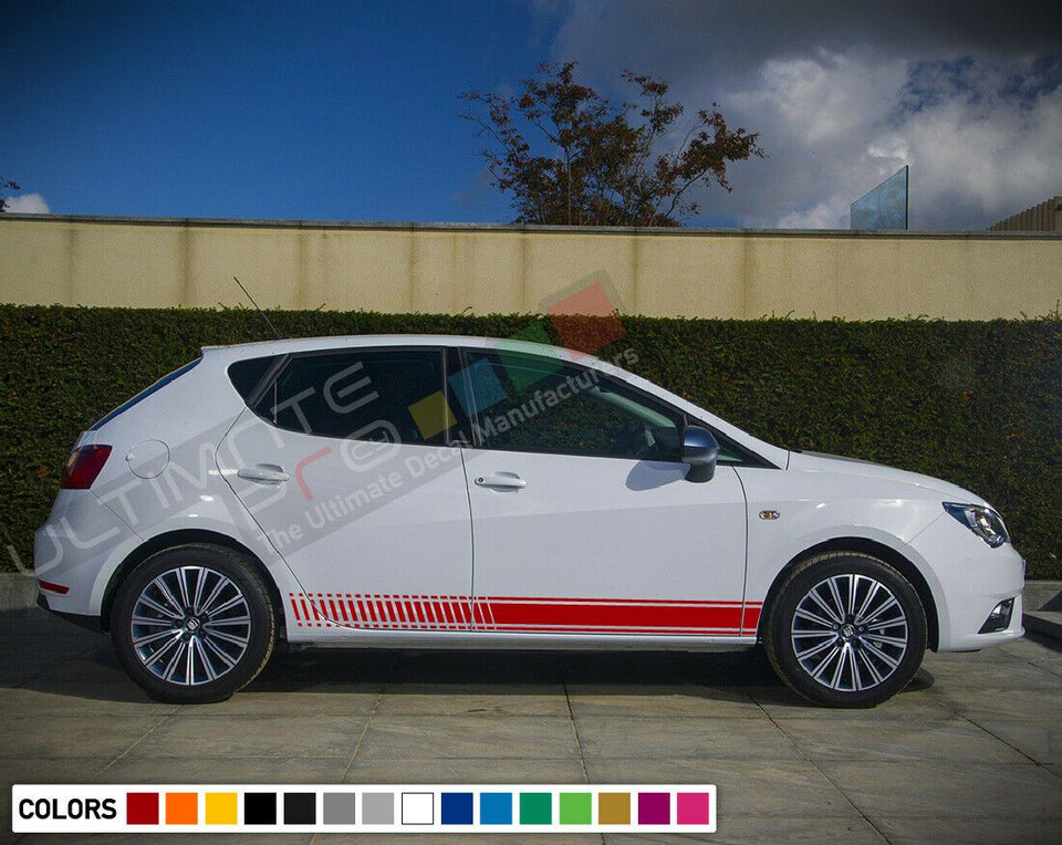 Sticker Decal Vinyl Side Stripes for Seat Ibiza Molding Chin Carbon Skirt Flare