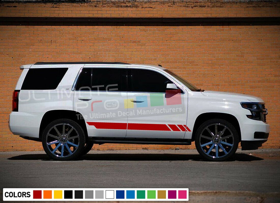 Sticker Decal Vinyl Sport Stripe Kit for Chevrolet Tahoe Z71 Door Sill Headlight