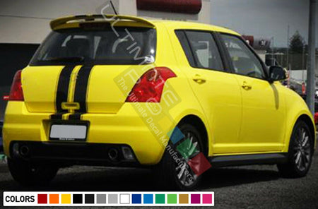 Sticker Decal Vinyl Stripe Kit for Suzuki Swift Sport Spoiler Roof Exhaust Seats
