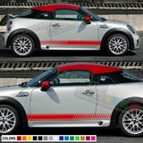 Sticker Graphic Decal Racing Stripe Kit for Mini Roadster Coupe Light Trim Door