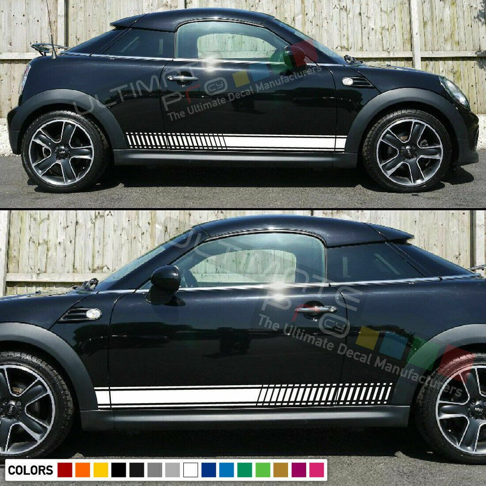 Sticker Graphic Decal Racing Stripe Kit for Mini Roadster Coupe Light Trim Door