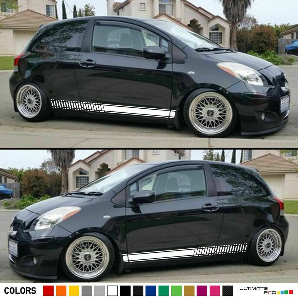 Sticker Graphic Stripe Body Kit for Toyota Yaris Vitz RS 2005 2006 Racing XP90