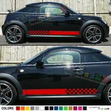 Sticker lip Stripe for mini Roaster john cooper works checkered Racing graphics