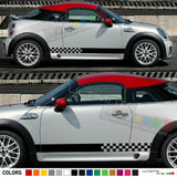 Sticker lip Stripe for mini Roaster john cooper works checkered Racing graphics