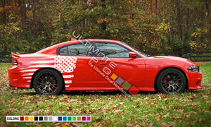 USA Flag graphics wide body for Dodge Charger RT SRT 2010 2011 2012 2018 2020 2021 2022 2023