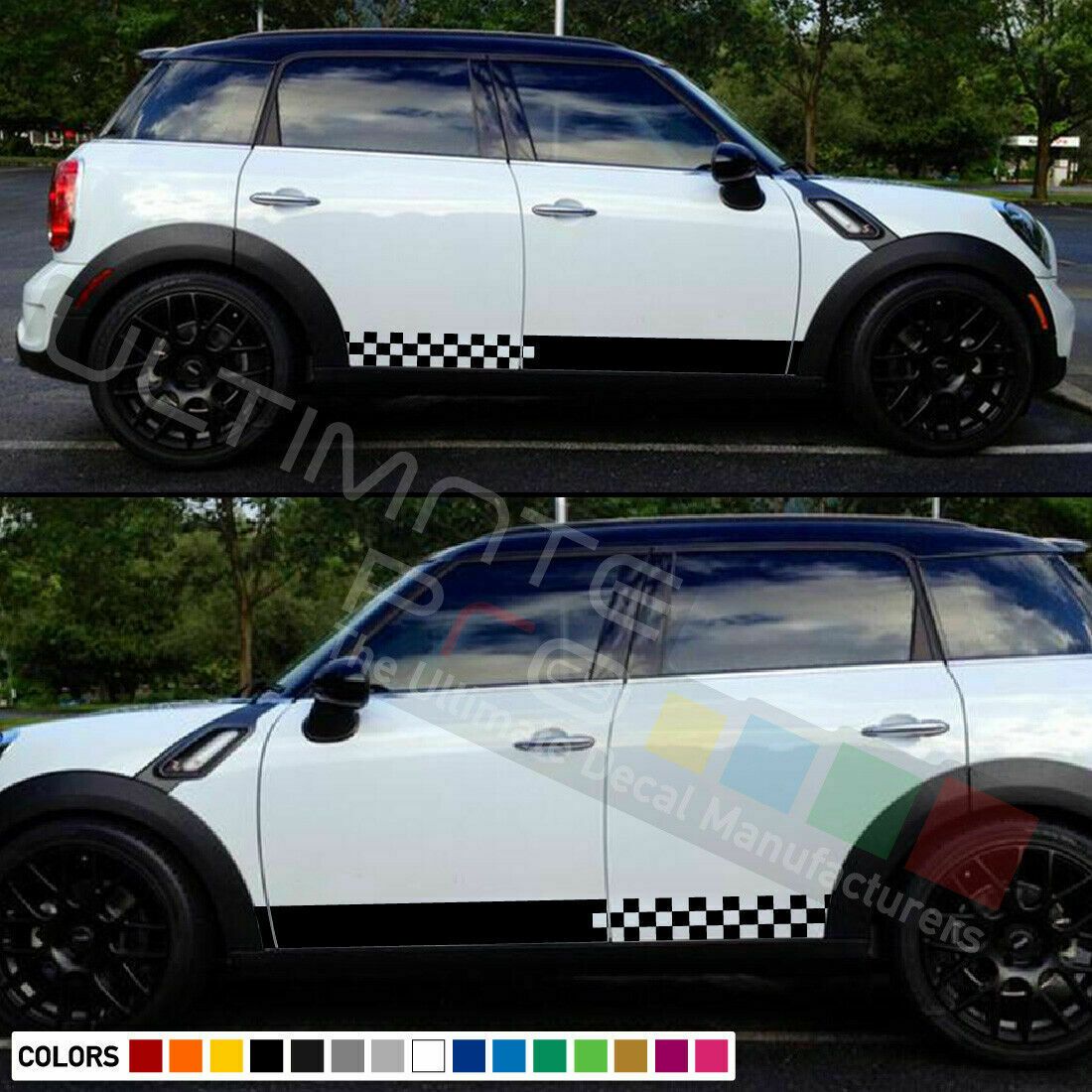 Mini Countryman R60 Sticker Sticker Side Stripe Kit for Mini Countryman R60 JCW Rally LCI F60 2014 ...