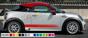 Sticker Stripe for mini john cooper works cooper mirror front carbon light cover