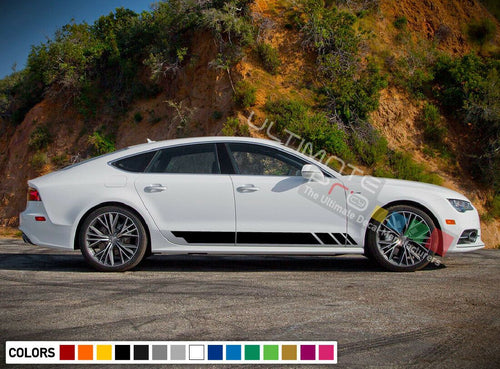 Sticker Stripe kit for Audi A7 graphic lowered mirror skirt tune coil rally body