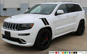 Sticker Stripe kit for Jeep Grand Cherokee srt8 left flare fender hood 2011 2018