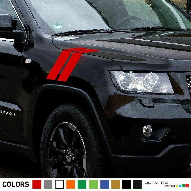 Sticker Stripe kit for Jeep Grand Cherokee srt8 left flare fender hood 2011 2018