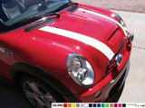 Sticker Stripes for mini cooper s hood 2001 2002 2003 2004 2005 2006 2007 2008