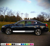 Sticker Vinyl Decal Stripe Kit for Lincoln MKS Exhaust Visor Turbo sport Wing