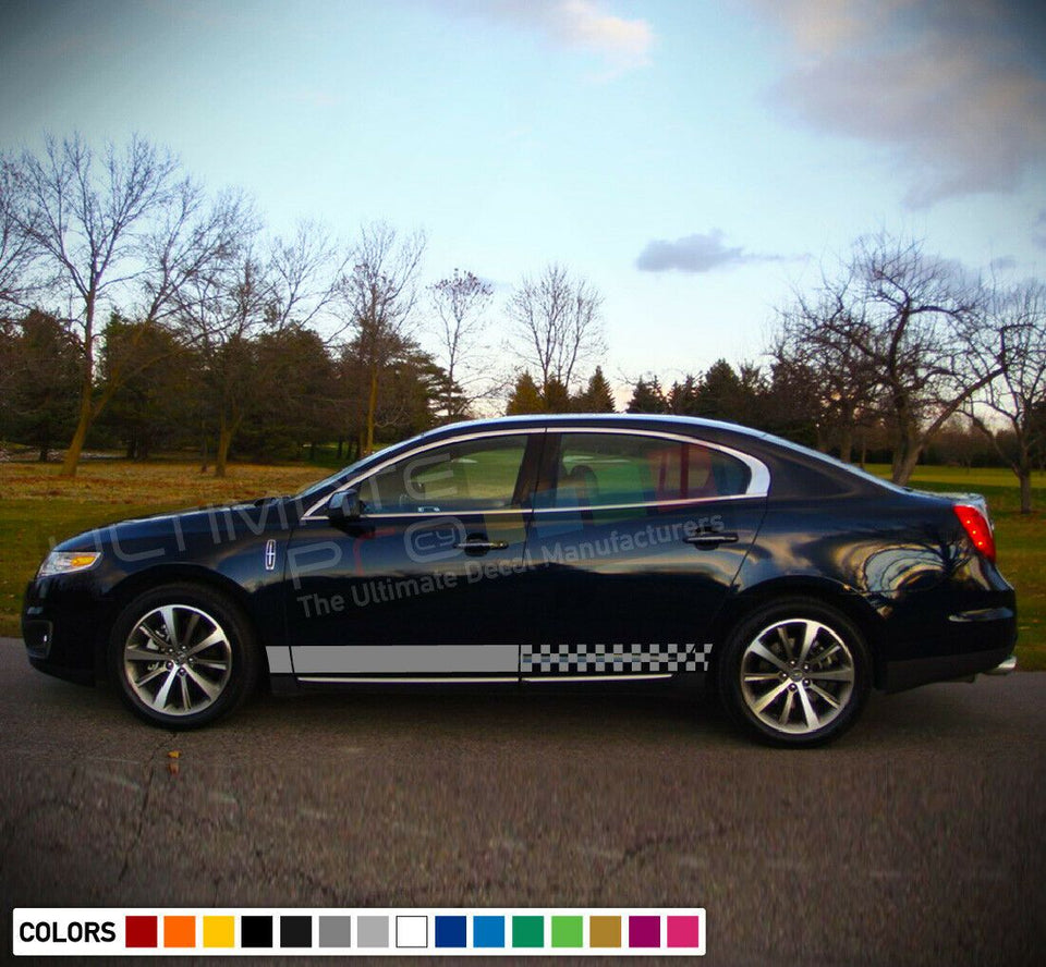 Sticker Vinyl Decal Stripe Kit for Lincoln MKS Exhaust Visor Turbo sport Wing