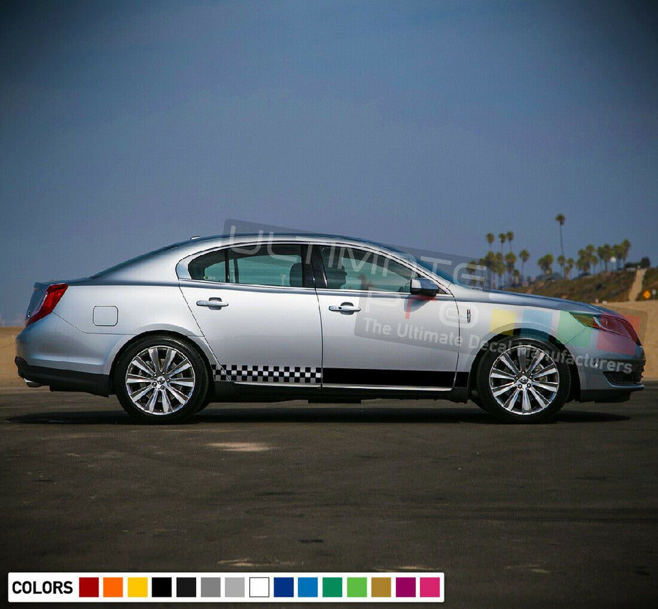 Sticker Vinyl Decal Stripe Kit for Lincoln MKS Exhaust Visor Turbo sport Wing
