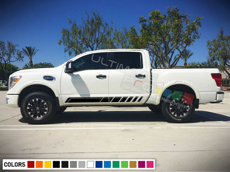 Sticker Vinyl Side Stripes for Nissan Titan grill bed grip flare 2005 - 2020 XD