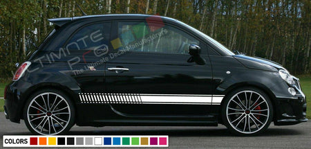 Stickers Decal for FIAT 500 ABARTH Stripes chrome filter seat carbon hood sport