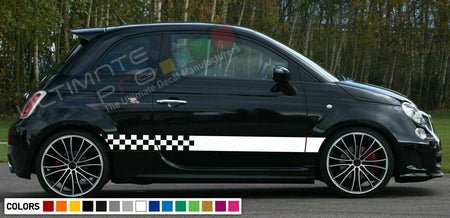 Stickers Decal for FIAT 500 ABARTH Stripes door body kit part Xenon side skirt