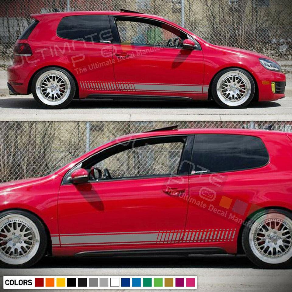 Stickers Decal for Volkswagen VW Golf Stripes Graphics Door Trim Kit mk1-mk7 gti