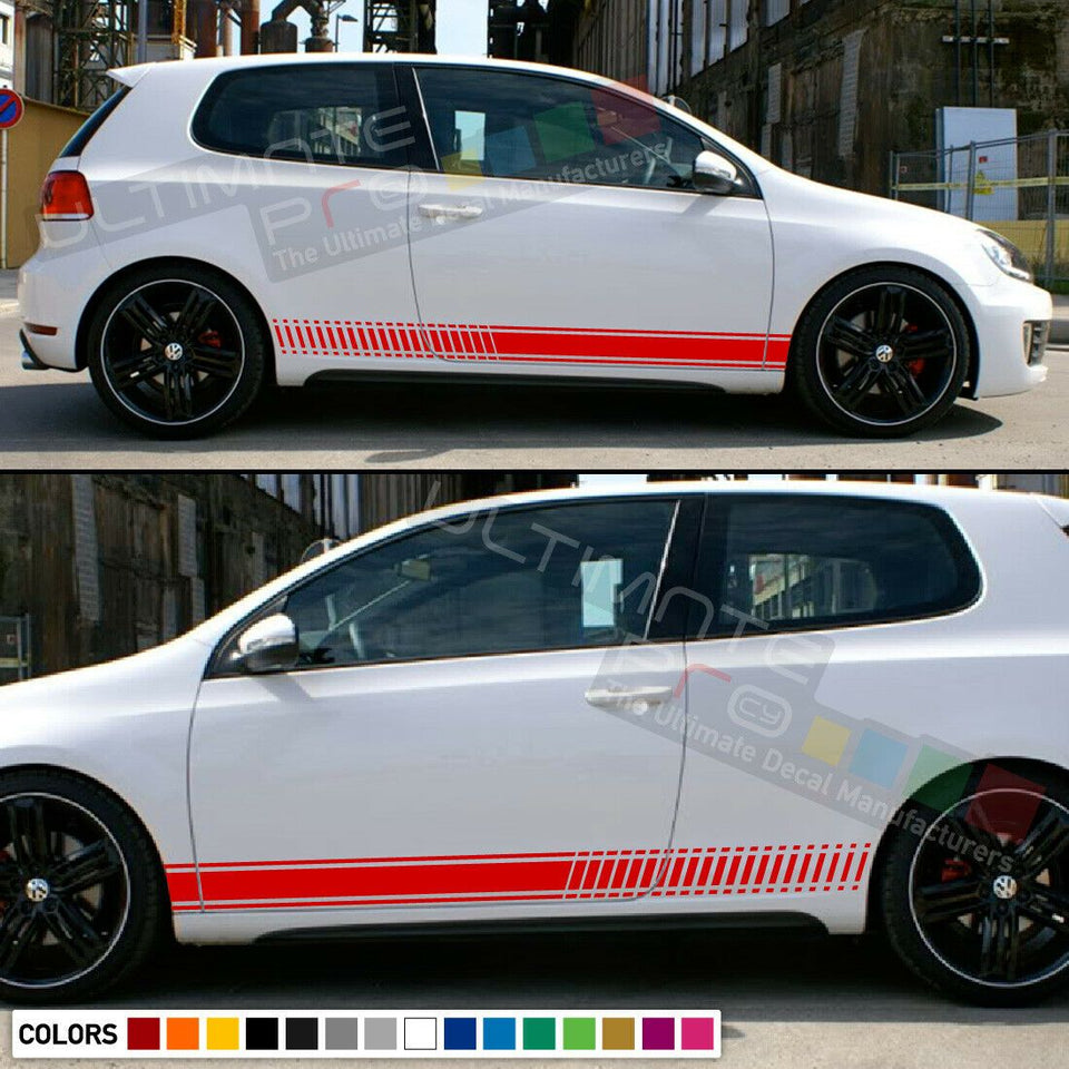 Stickers Decal for Volkswagen VW Golf Stripes Graphics Door Trim Kit mk1-mk7 gti
