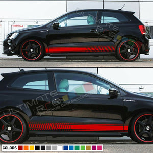 Stickers Decal for VW Volkswagen Polo Stripe body kit Door Handle Guard Sill gti