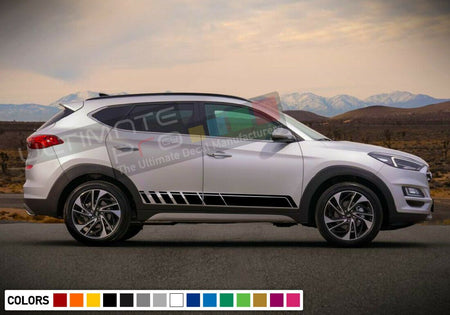 Stickers Decal Kit for Hyundai Tucson Stripes Graphics Chroma Handle Mirror door
