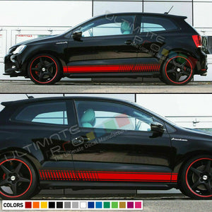 Stickers Stripe for VW Volkswagen Polo Mk5 6R body gti 2009 2014 2015 2016 2017