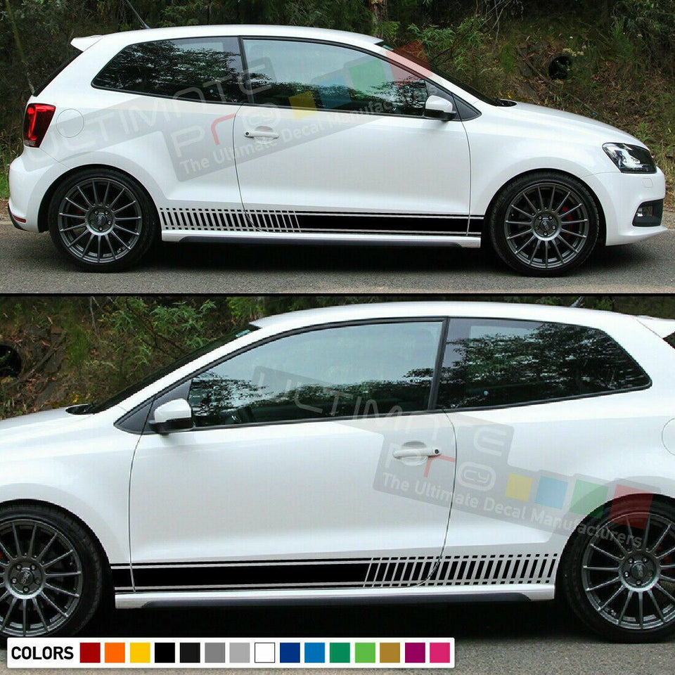 Stickers Stripe for VW Volkswagen Polo Mk5 6R body gti 2009 2014 2015 2016 2017