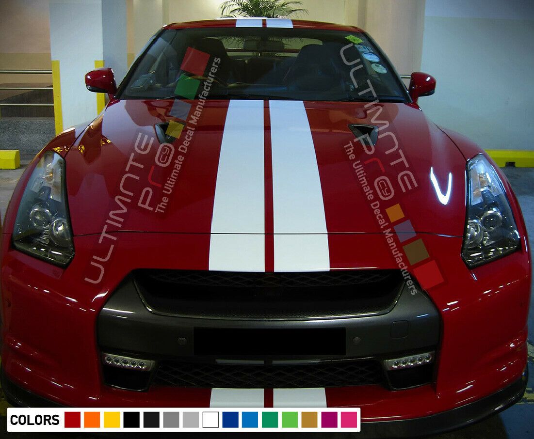 Stripe Body Kit Sticker Decal for Nissan GTR R35 Bumper Fender Wing Sk ...