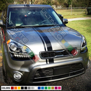 Stripe Body Kit Sticker Vinyl Decal for Kia Soul Sport Bonnet Front Light Visor