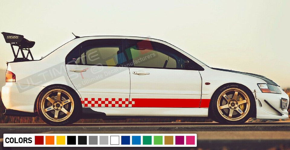 Stripe decal For Mitsubishi lancer evo 7 8 9 racing sport lower body stripes