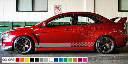 Stripe decal kit For Mitsubishi lancer evolution evo 10 X low lip carbon springs