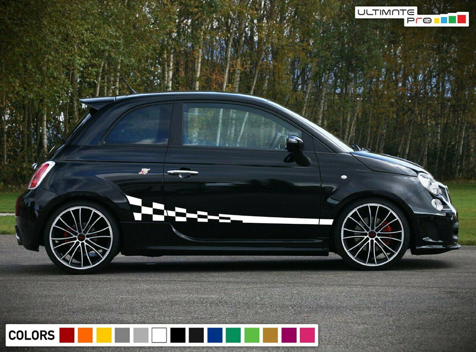 Stripe for mini Roaster john cooper works checkered graphics side 2015 2016 2017