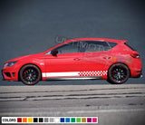 Stripe kit Sticker for Seat Leon rally sport line antenna Skirt Sun Roof Vizor