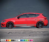 Stripe kit Sticker for Seat Leon rally sport line antenna Skirt Sun Roof Vizor