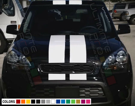 Stripe Kit Sticker Graphic Decal for Kia Soul Racing Hood Roof Molding Bumper