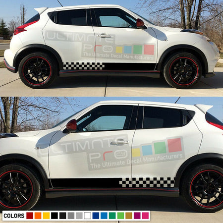 Stripes Decal kit for Nissan Juke Side CARBON light mirror lip tune head cover