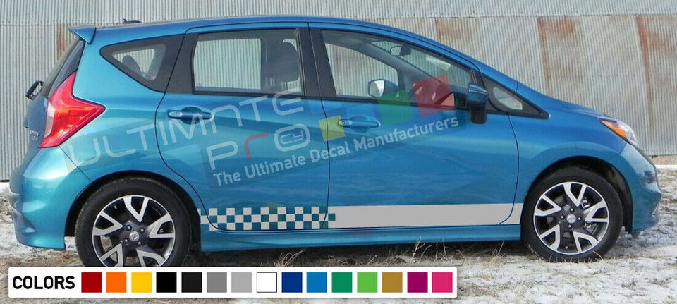 Stripes Decal kit for Nissan Note Side CARBON light mirror lip tune head cover