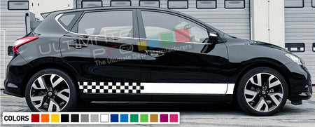 Stripes Decal kit for Nissan Pulsar Side CARBON light mirror lip tune head cover