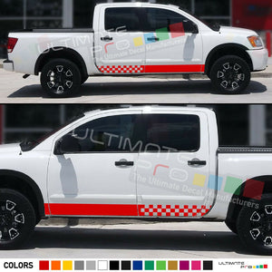 Stripes side Decal kit for Nissan titan Navara step over bar leaf racing snorkel