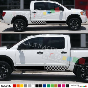 Stripes side Decal kit for Nissan titan Navara step over bar leaf racing snorkel