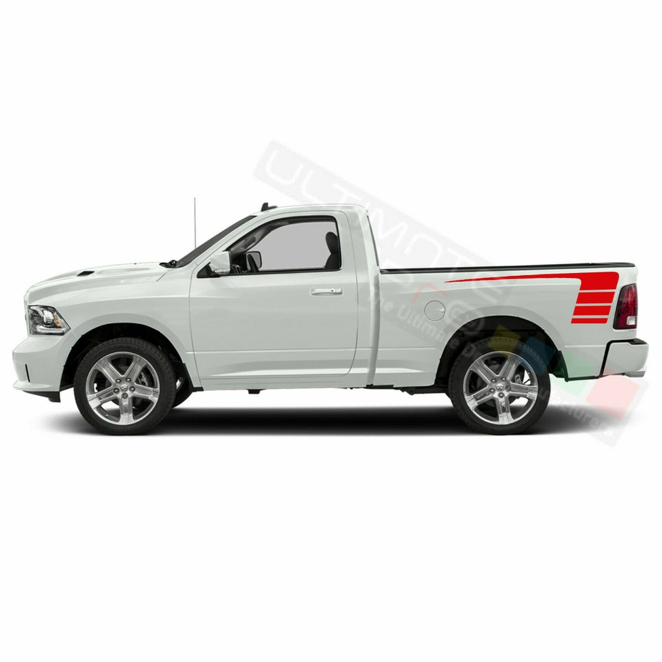 Stripes Wrap Side Doors Mirror Decal Sticker for Dodge Regular Cab 3500 str8