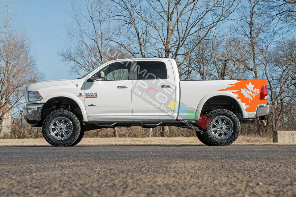 Tail wrap graphics For Dodge Ram 2008 2009 2010 2012 2013 Maple Canadian leaf