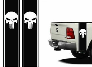 Truck Bed or Car Stripe Decal kit for Dodge Hemi turbo Skull rear panel punisher