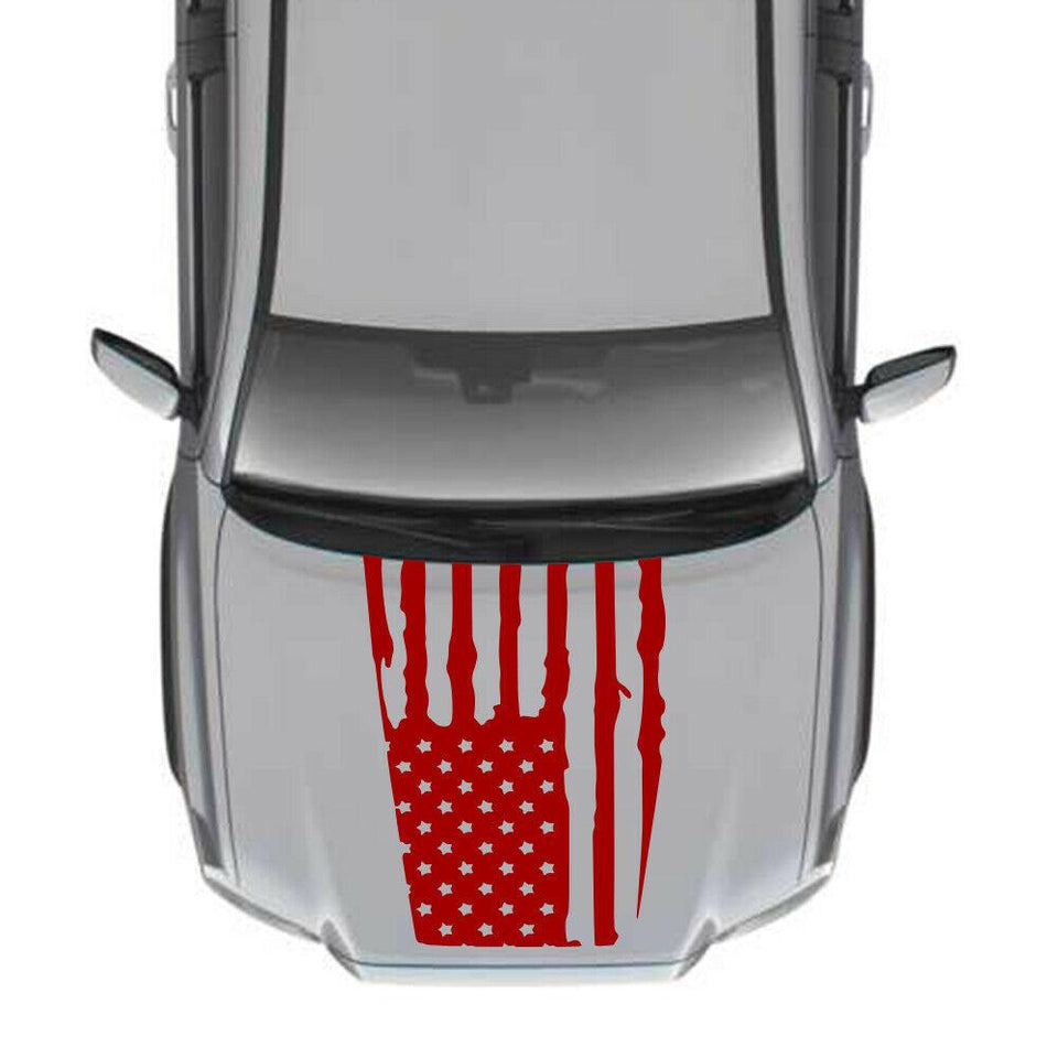 US Flag Decal Stripes Vinyl Sticker Kit for Toyota Tacoma 4x4 Wrap Hood Lifted